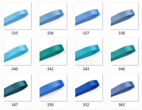 100y Double faced satin ribbon Silk ribbon tape Diy ribbon Wholesale -Blue & Navy