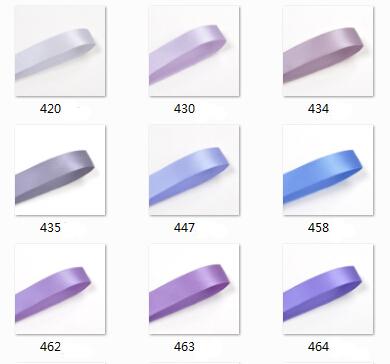 100y Double faced satin ribbon Silk ribbon tape Diy ribbon Wholesale -Blue & Purple