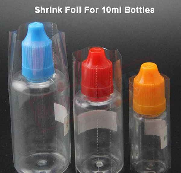 Heat Shrink Wrap Film for Pen Shape Bottles 15ml 30ml Long/Fat 50ml E Liquid Bottle Clear PVC Wrap Tube