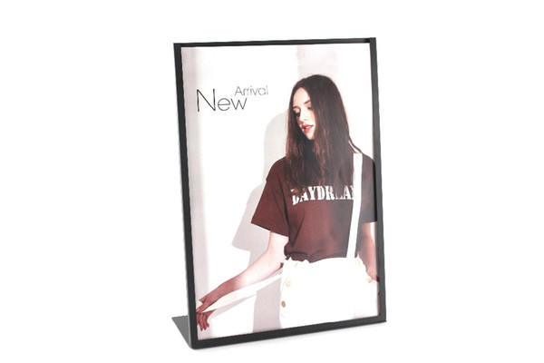 A3 Black white L metal photo frame poster frame advertising KT poster holder stand table promotion sign holder desk poster display rack