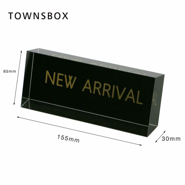 10pcs Signage Block Stand Black Acrylic Display Rack Shelf Talker Advertising New Arrival Letters Frame Customized Sign Plates