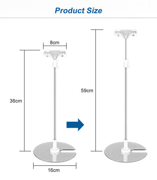 Desk Sign Clip Stand Steel stainless tabletop signboard clip poster picture display clamp table advertising promotion sign display stand