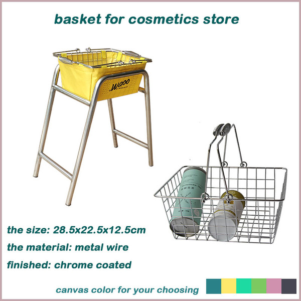 metal wire fruit basket with different canvas chrome coated sewing basket with your logo shopping bakset for makeup