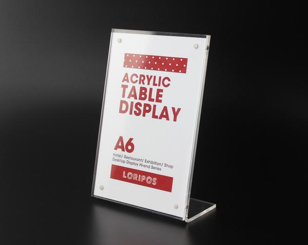 10*15cm Upright black clear Acrylic frame L magnetic label holder stand poster frame A6 advertising sign holder art photo card display stand