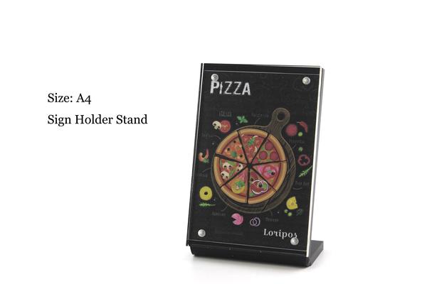 21*29.7 A4 upright black acrylic frame magnetic label holder stand poster menu stand frame advertising desk sign holder tag display stand