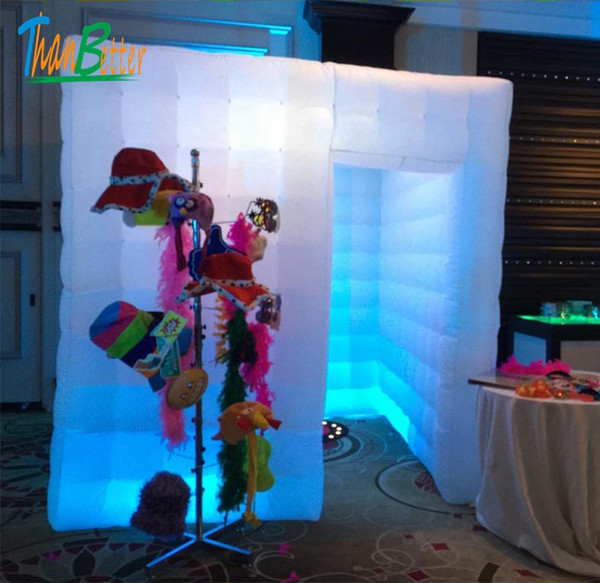 Right-door custom hot white photobooth rentals inflatable led photo booth for party