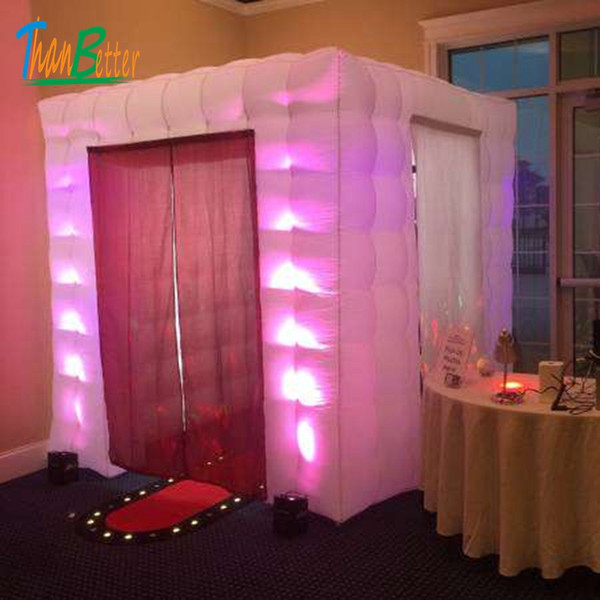 8ft x8ft x8ft bright lighting Inflatable wedding Photo booth Cube tent with 2 doors