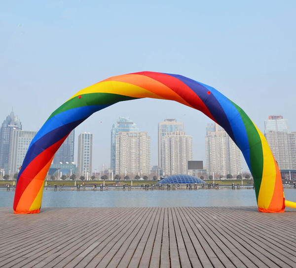 Wholesale-Brand New Discount 20ft*12ft D=6M inflatable Rainbow arch Advertising Fast Free shipping