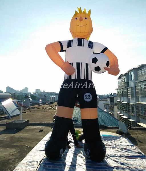 Free shipping customized 210 D oxford fabric 3m H inflatable football player inflatable figure for advertising