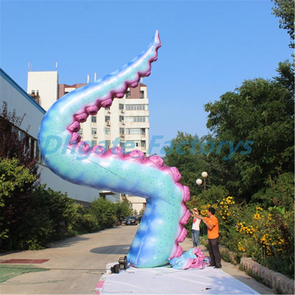 Giant advertising decoration factory price blue octopus inflatable tentacles for advertising or Building exterior wall decoration