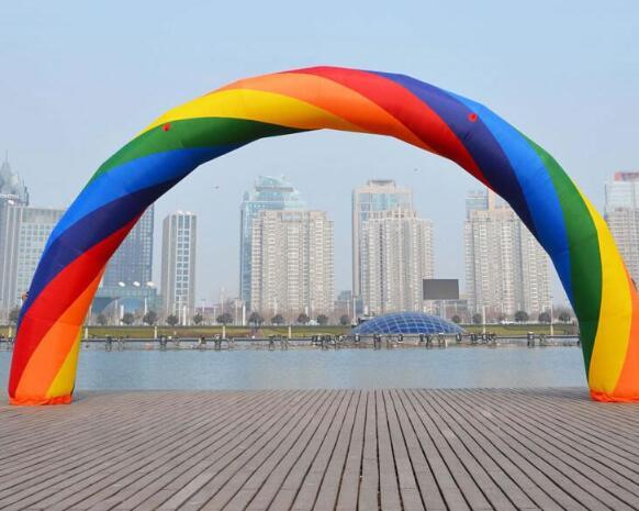 -Brand New Discount 20ft*12ft D=6M inflatable Rainbow arch Advertising Fast Free shipping