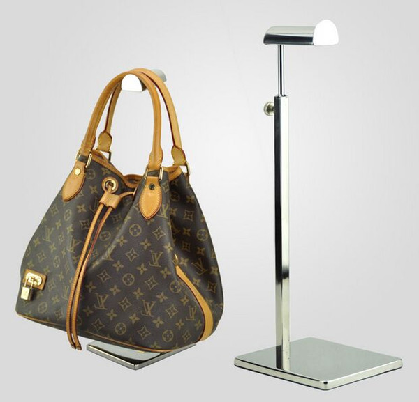 Free shipping stainless steel metal women bag bracket display rack adjustable Tie/wig/purse/handbag display stand holder