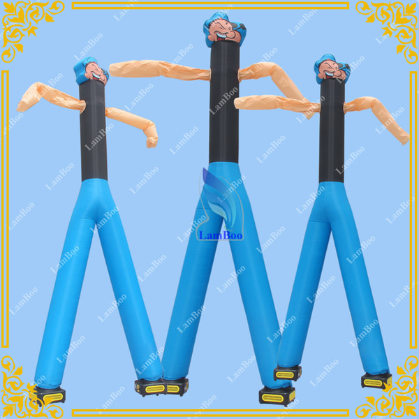 Wholesale-Free Shipping Inflatable Popeye Air Dancer with 2 Free Blowers, Advertising Sky Dancer for Events