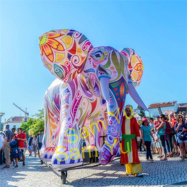 2018 factory price llluminated Inflatable Elephant Art inflatable parade beautiful Inflatable Elephant for Advertisement event parade