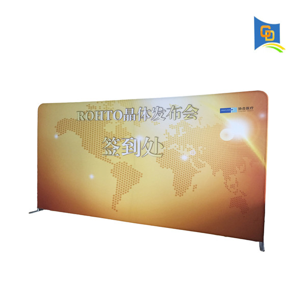 Wholesale Super-value 20ft Backdrop,Tension Fabric Display Banner Stand for Advertising Exhibition Booth Trade Show with banner