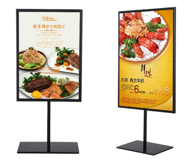 Double-sided poster stand A3&A4 metal cafe table sign advertising promotion desk display stand rack free shipping