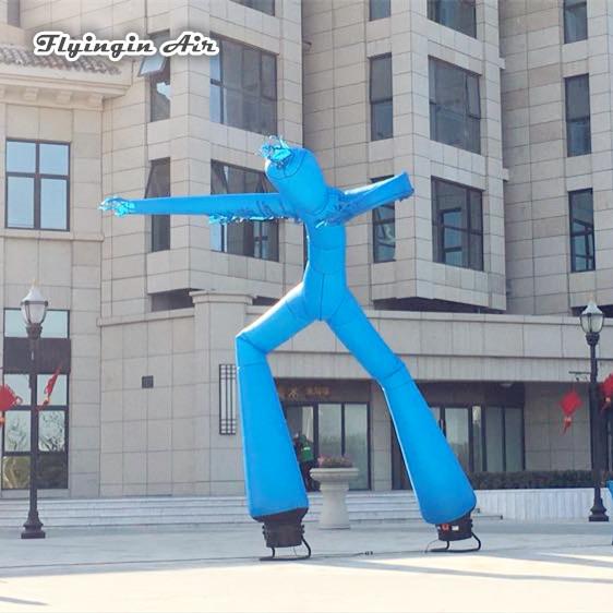 Customized Advertising Inflatable Sky Dancer 6m Height Multicolor Air Tube Dancing Man Blow Up Bouncing Dancer For Outdoor Event