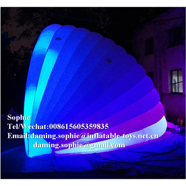 inflatable lighting shell tent exhibitional inflatable LED lighting shell tent for advertising