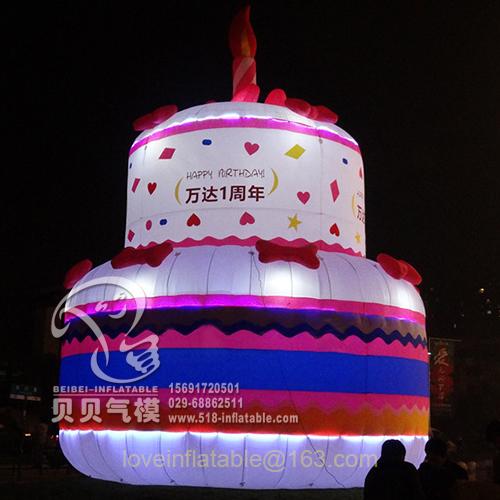 3m Inflatable birthday cake for Party with light&blower free shipping