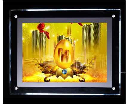 FREE SHIPPING Factory Outlet A4 Crystal light box, A4 size photo LED light box without frame, acrylic light box