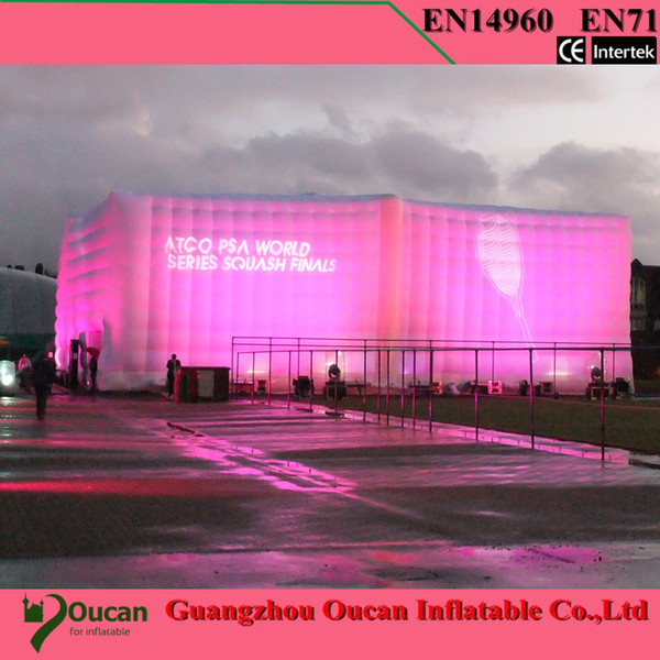 Wholesale-15x3x2.5m oxford cloth inflatable exhibition wall with blower inside