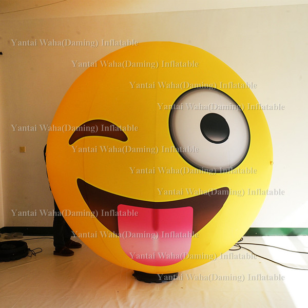 Music events decorative inflatable face balloon shopping mall decorative inflatable happy face balloon smiling face lighting ball