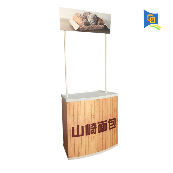 Luxury ABS Promotion Counter Table Display Banner Stand