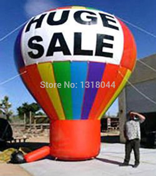 Hot sale advertising 20'(6M) giant inflatable rainbow air balloon with blower