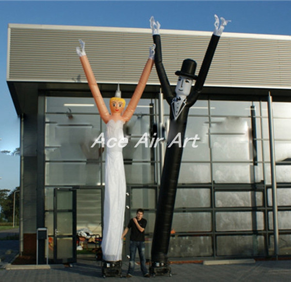 big Custom bride and bridegroom inflatable sky dancer made in China