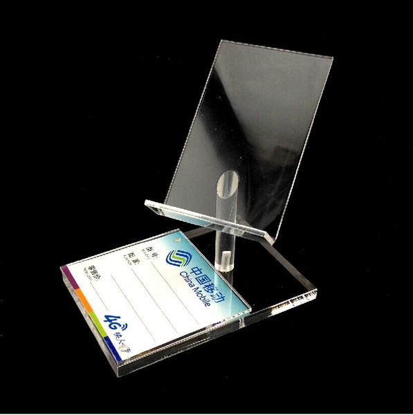 Free Shipping 10pcs New Style Clear Acrylic high chair shape Mobile cell Phone Display rack show Holder Stand Mount