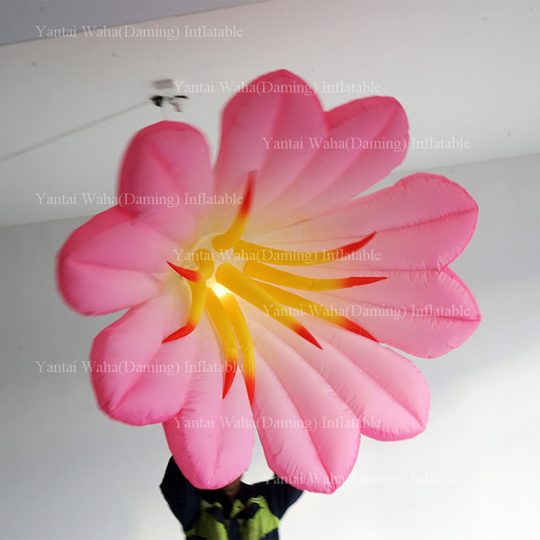 Hot Sale Pink Decoration Inflatable Flower for Party and Outdoor Inflatable hanging pink flower stage events decorative ceiling flower