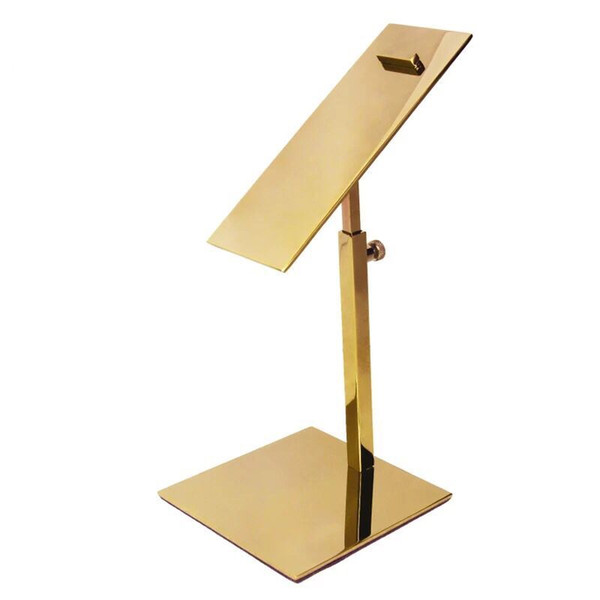 Metal Polished Gold Shoe Display Stand Riser shoe Bracket Metal Shoe Holder rack