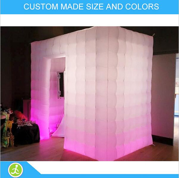 portable used inflatable photo booth led tent free print your logo