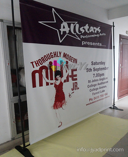 8' x 8' Adjustable Step and Repeat Backdrop Stand with printing your artwork, Custom printing back drop display