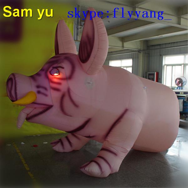 Factory price Giant Customized Inflatable Event decoration inflatable pig with Free logo printing for park advertising