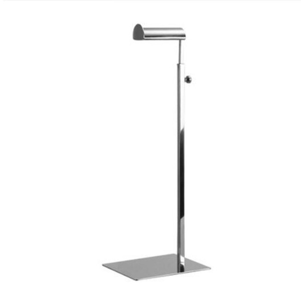 Free Shipping Adjustable Height Polished Silver Handbag Display Stand, Brushed Silver Handbag display Stand