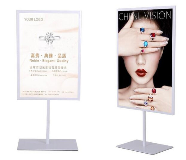 Hot promotion high quality Double-sided poster stand A3&A4 metal cafe table sign advertising promotion desk display stand rack