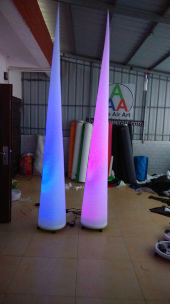 inflatable tapered column for stage decoration with 16 colorful changing lighting