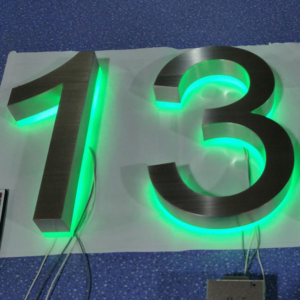 3D outdoor waterproof RGB full color backlit logo sign