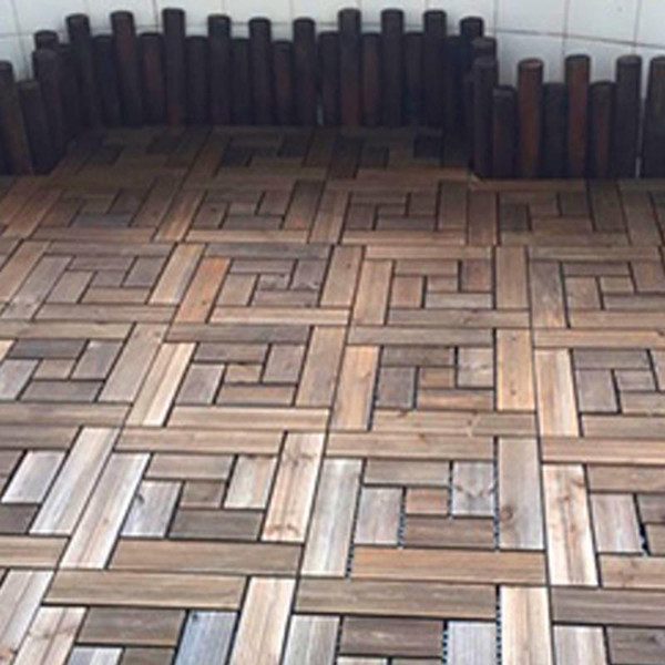 Hot Bare Decor Floor Interlocking Flooring Tiles in Solid Teak Wood Oiled Finish