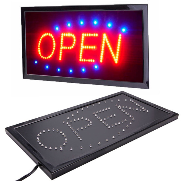 New Bright Animated Motion Running Neon LED Business Store Shop OPEN Sign with Switch US plug