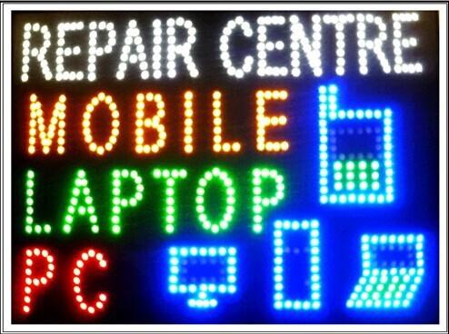 2017 Hot Sale custom Graphics 15.5*27.5 Inch indoor Ultra Bright flashing mobile/pc/laptop repair centre sign of led-