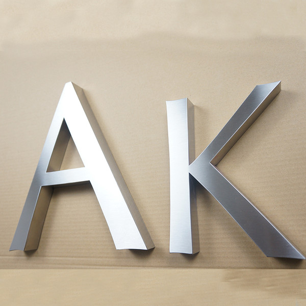 Brushed Fabricated Stainless Steel 3D Outside Signs Logo