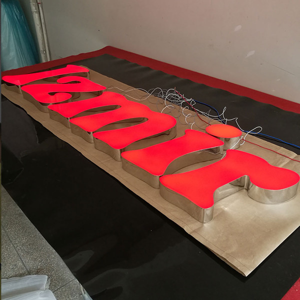 Waterproof epoxy resin faces light up custom letters