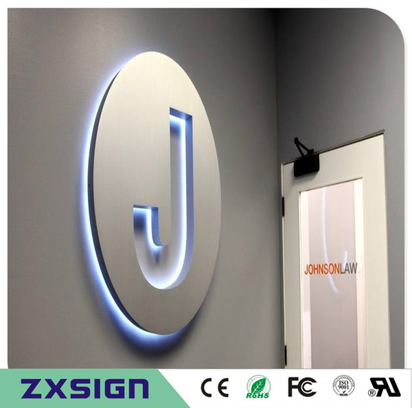 Factory Outlet Stainless steel backlit led signage for shop/store sign/company name logo/restaurant front signages