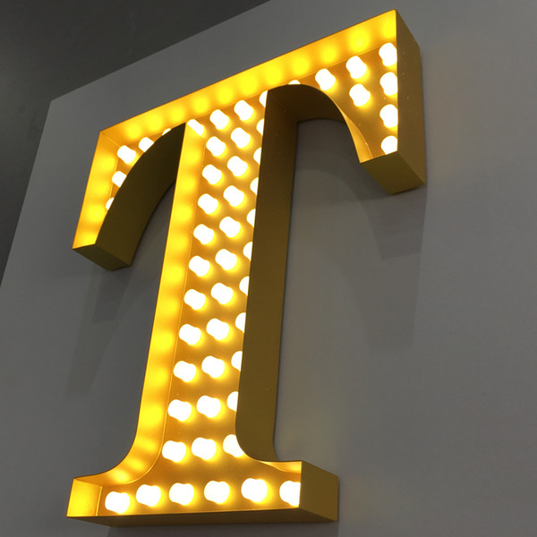 Customized 3D Advertising marquee letters sign Bulb LED light letter