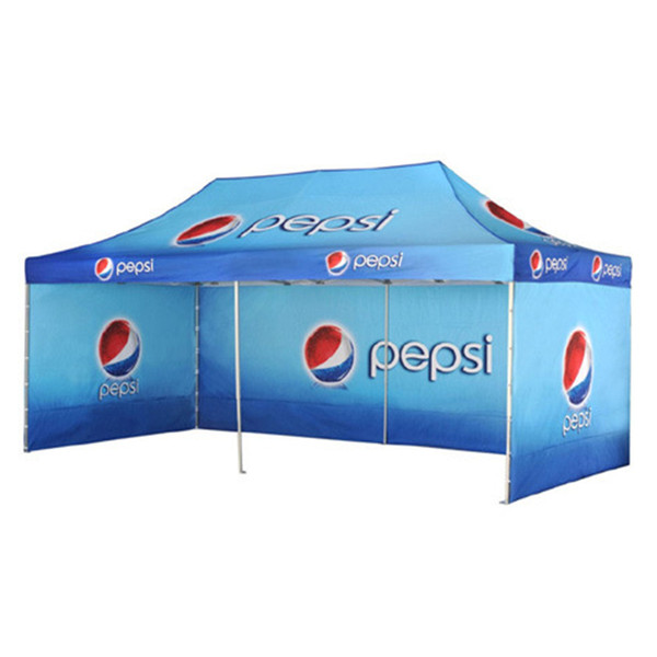 10FTX20FT Foldable Canopy Tent Outdoor Large Gazebo Folding Tent with Aluminum Tubing Structure and 3 Full Wall Printing