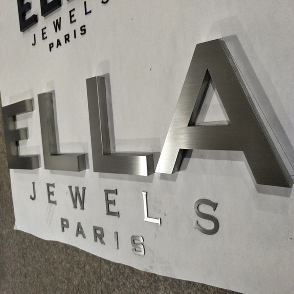 custom business signs brushed stainless steel letters sign