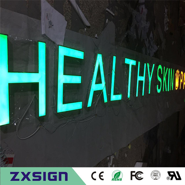 Factory Outlet Custom Outdoor advertising front lit Acrylic led channel letters signs, business advertising signages