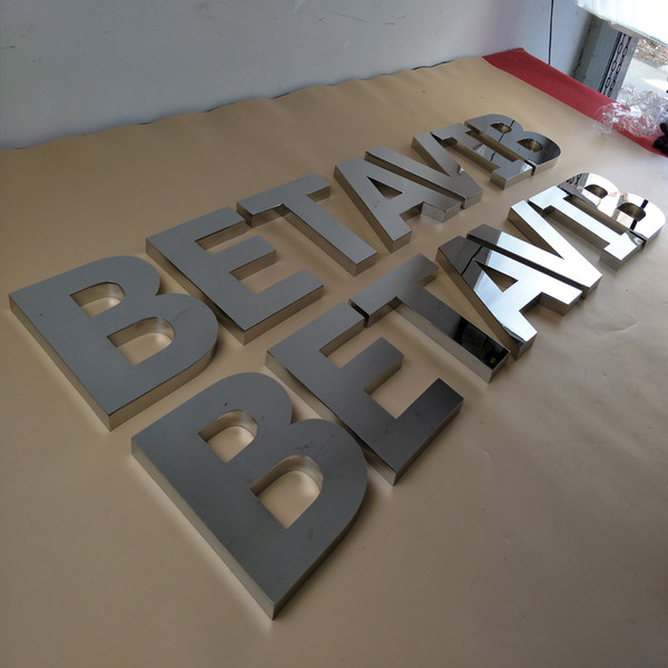 Custom outdoor anti rust 3d letter signs stainless sign